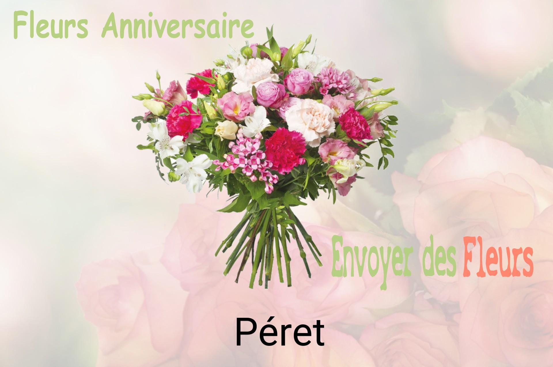 Bouquet de fleurs d’anniversaire livré à Péret