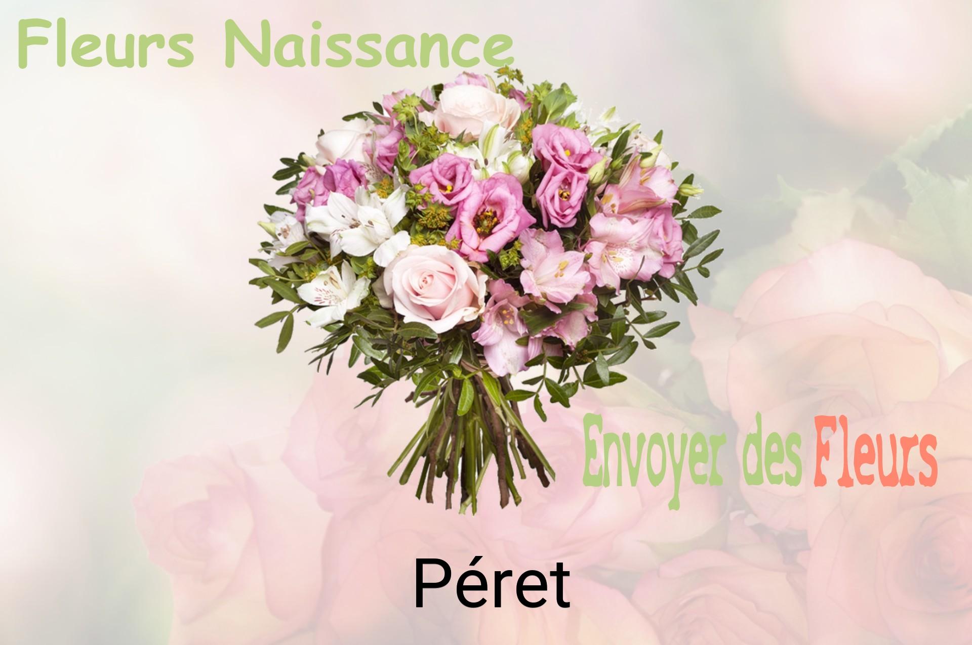 Bouquet de fleurs de naissance livré à Péret